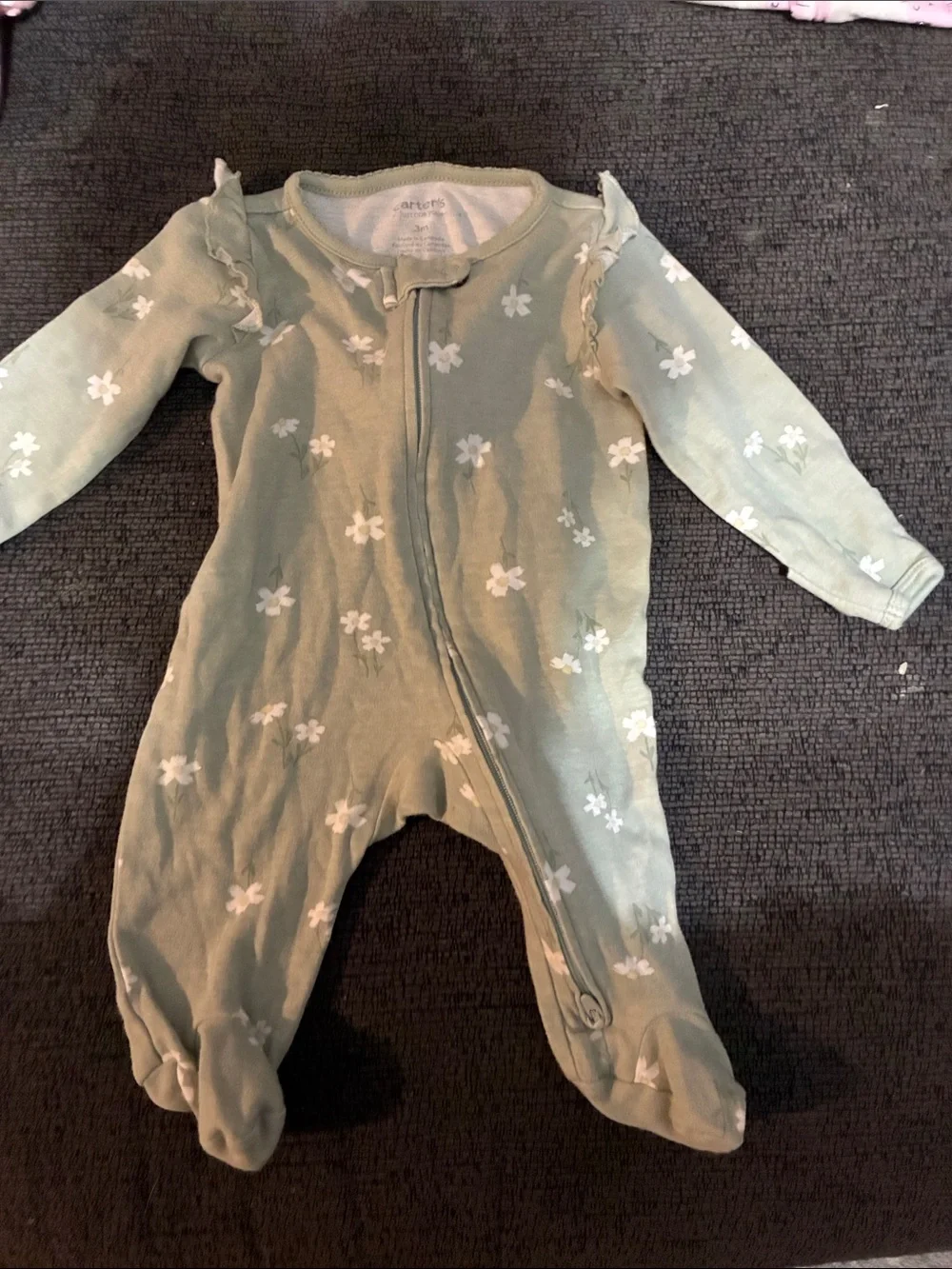 10pc 0-3 months footies bundle for baby girl brands Carter's ,Gerber ChicPea